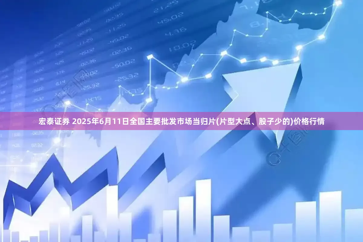 宏泰证券 2025年6月11日全国主要批发市场当归片(片型大点、股子少的)价格行情