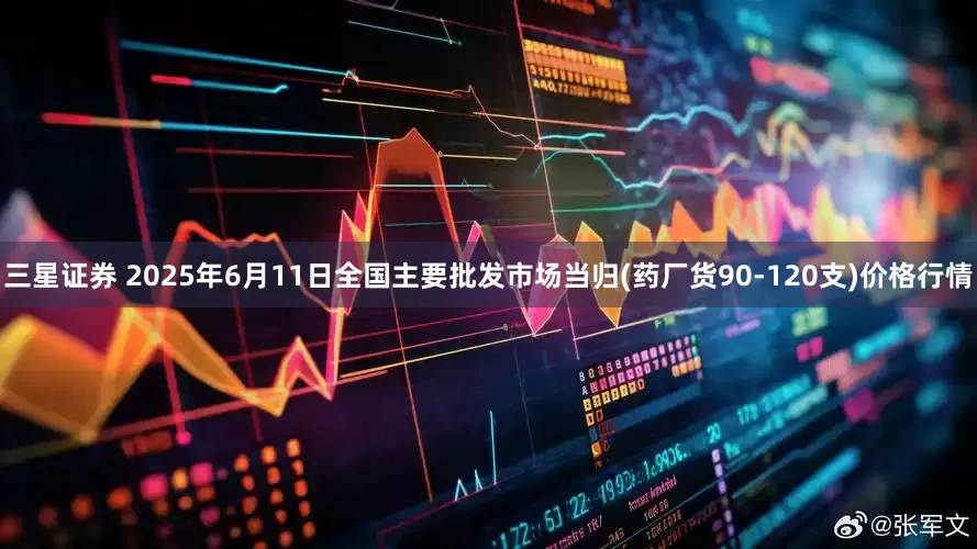 三星证券 2025年6月11日全国主要批发市场当归(药厂货90-120支)价格行情